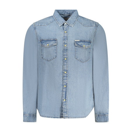 GUESS JEANS LANGARMHEMD HERREN BLAU