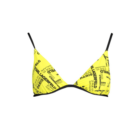 KARL LAGERFELD BEACHWEAR BADEANZUGTEILE ÜBER GELBE FRAU