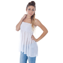 WEISSES BLUSHARD-TOP FÜR DAMEN