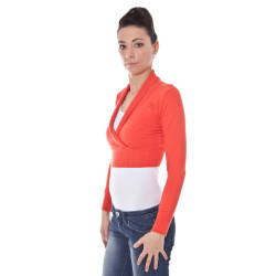 DATCH SHRUG LANGARM FRAU ROT