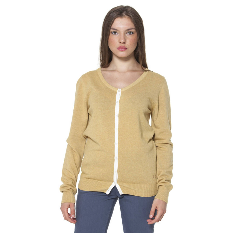 FRED PERRY GELBE FRAUEN-CARDIGAN