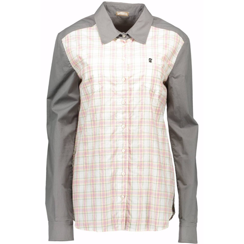 JOHN GALLIANO DAMEN-LANGARMSHIRT GRAU
