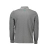 US POLO SHIRT LANGARM HERREN GRAU