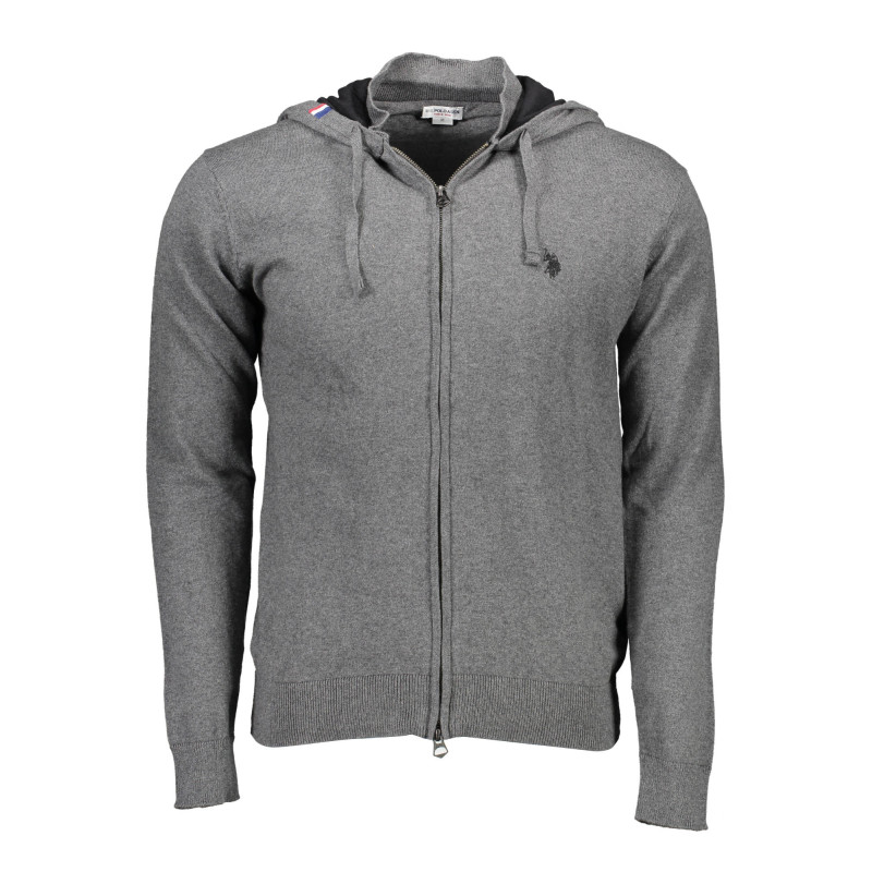 US POLO CARDIGAN HERREN GRAU