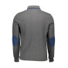 US POLO SHIRT LANGARM HERREN GRAU
