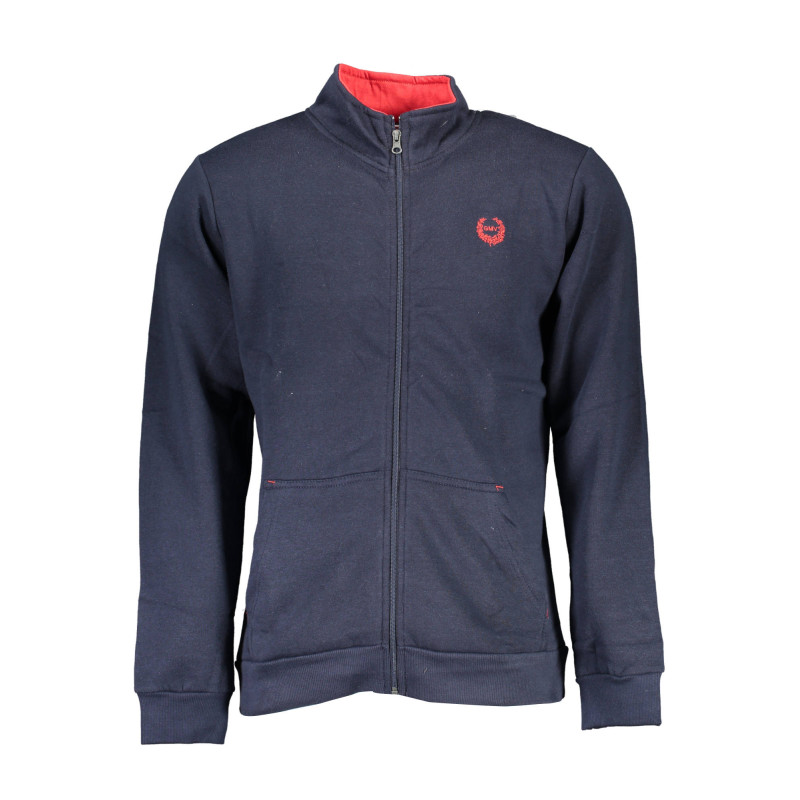 GIAN MARCO VENTURI HERREN SWEATSHIRT BLAU MIT REISSVERSCHLUSS