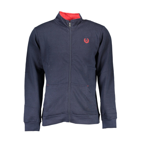GIAN MARCO VENTURI HERREN SWEATSHIRT BLAU MIT REISSVERSCHLUSS