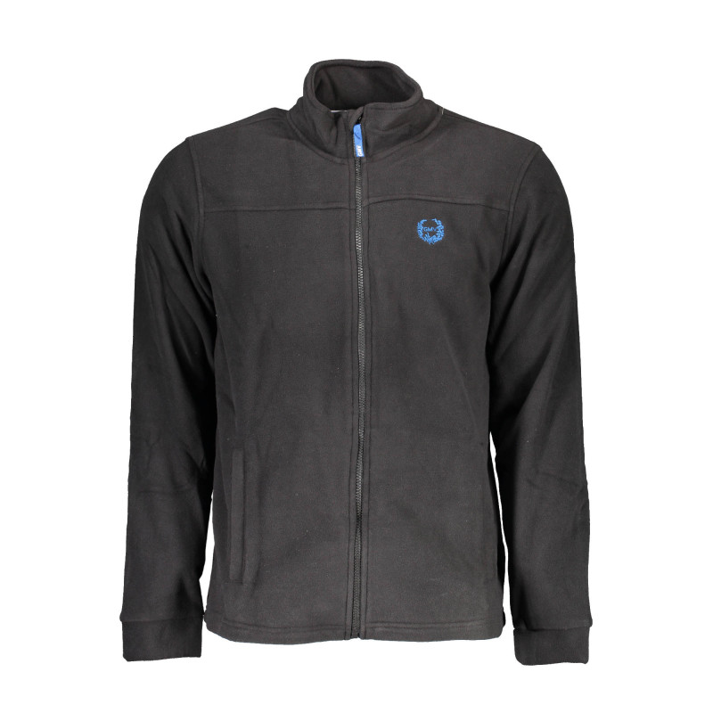 GIAN MARCO VENTURI HERREN SWEATSHIRT SCHWARZ MIT REISSVERSCHLUSS