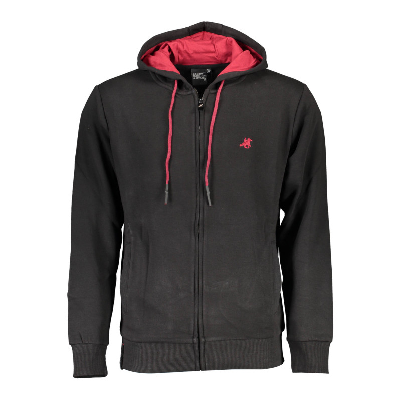 US GRAND POLO HERREN SWEATSHIRT SCHWARZ MIT REISSVERSCHLUSS