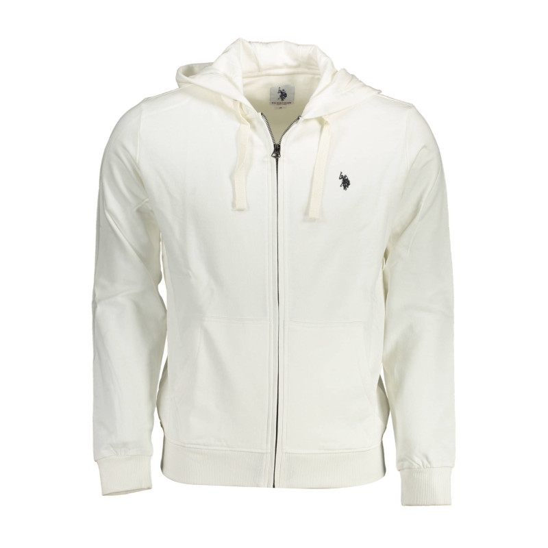 U.S. POLO FELPA CON ZIP UOMO BIANCO