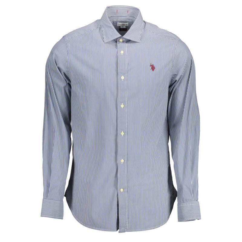 US POLO SHIRT LANGARM HERREN BLAU