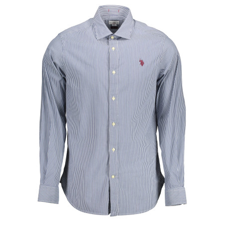 US POLO SHIRT LANGARM HERREN BLAU