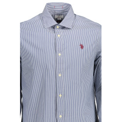 US POLO SHIRT LANGARM HERREN BLAU