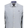 US POLO SHIRT LANGARM HERREN HELLBLAU