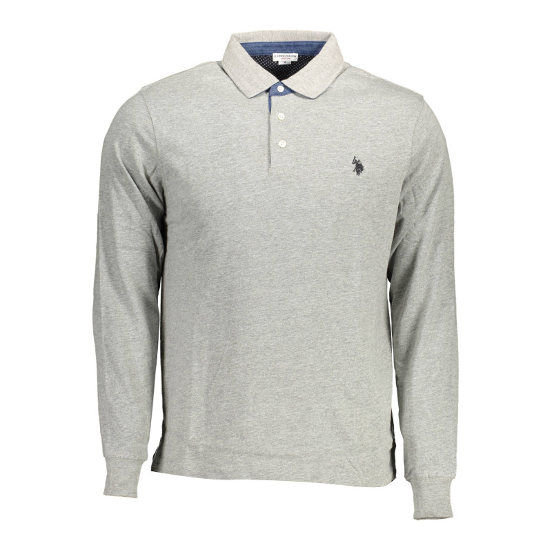 US POLO LANGARM POLOSHIRT HERREN GRAU