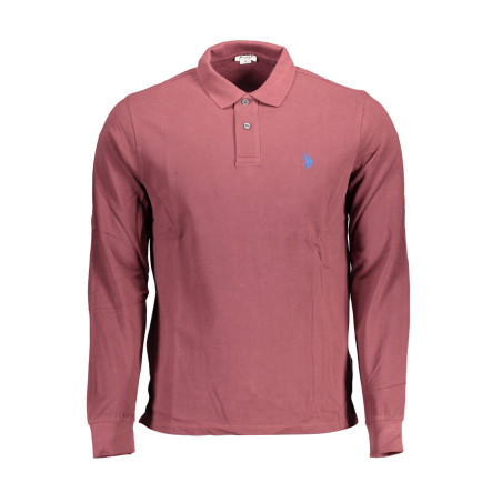 US POLO HERREN LILA LANGÄRMLIGES POLOSHIRT