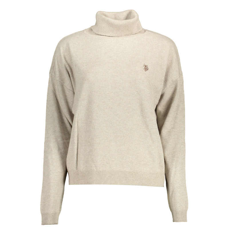 BEIGE ROLLKRAGEN-POLOSHIRT FÜR US-DAMEN