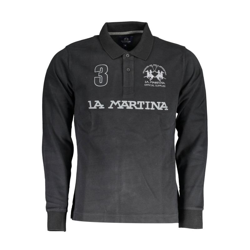 LA MARTINA POLO LANGARM HERREN SCHWARZ