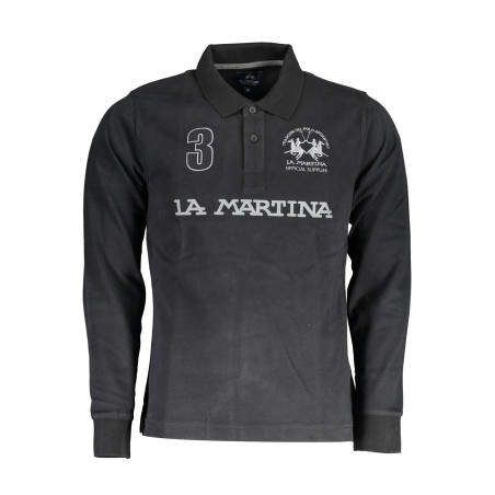 LA MARTINA POLO LANGARM HERREN SCHWARZ