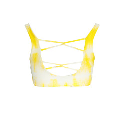 KARL LAGERFELD BEACHWEAR TOP WOMEN&39S COSTUME YELLOW