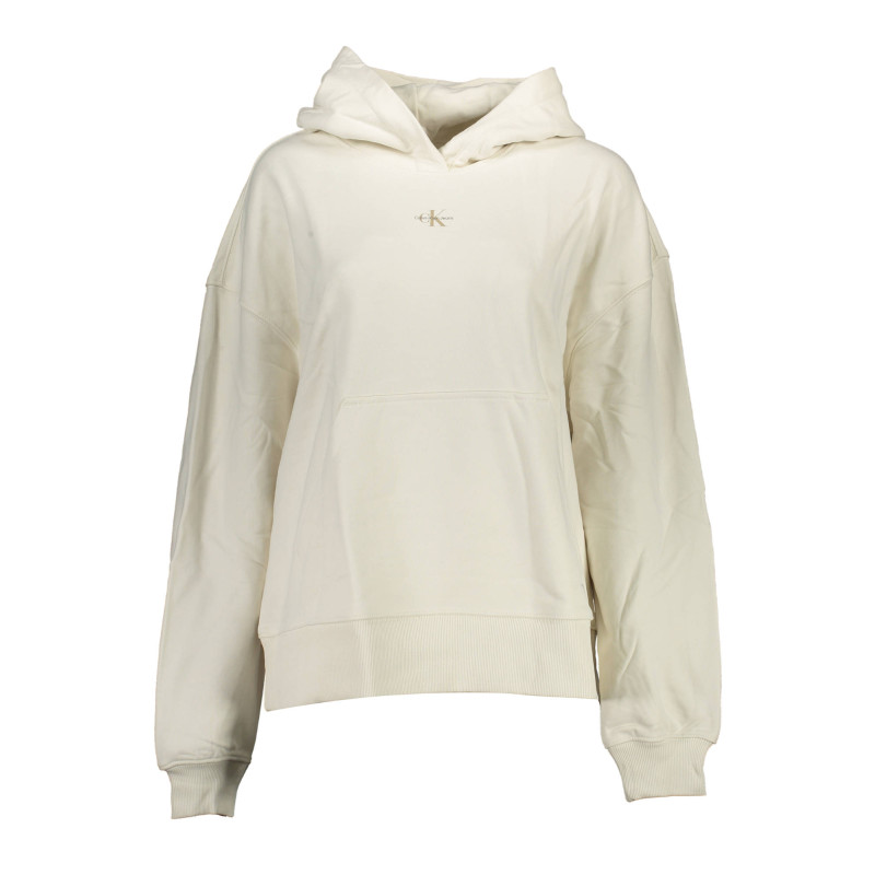 CALVIN KLEIN DAMEN SWEATSHIRT OHNE REISSVERSCHLUSS WEIß