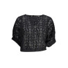 KURZARM-T-SHIRT FÜR FRAUEN DESIGUAL SCHWARZ
