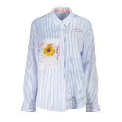 DESIGUAL HELLBLAUES LANGARM-HEMD FÜR DAMEN