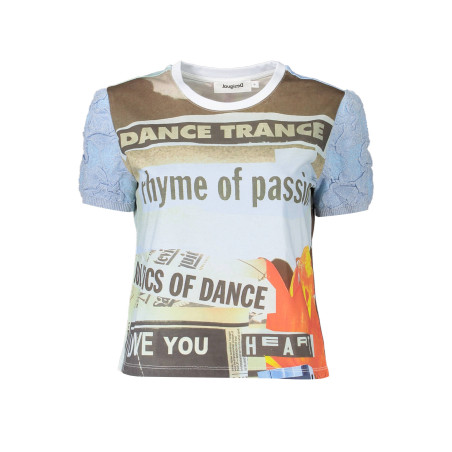 DESIGUAL HELLBLAUES DAMEN-KURZARM-T-SHIRT