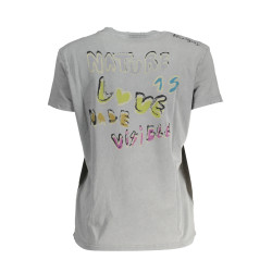 KURZARM-T-SHIRT DAMEN DESIGUAL GRAU
