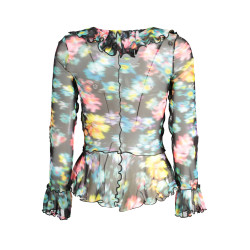 DESIGUAL LANGARM-T-SHIRT FÜR DAMEN, SCHWARZ