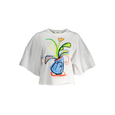 KURZARM-T-SHIRT DAMEN DESIGUAL WEIß