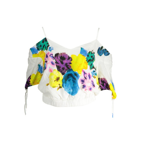 KURZARM-T-SHIRT DAMEN DESIGUAL WEIß