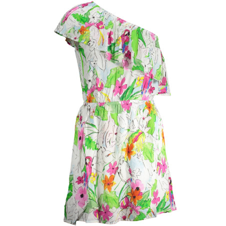 KURZES KLEID FÜR DAMEN DESIGUAL WEIß