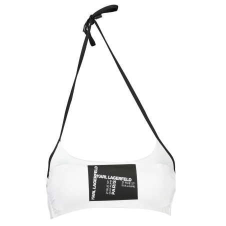 KARL LAGERFELD BEACHWEAR BADEANZUG TOP FRAU WEIß
