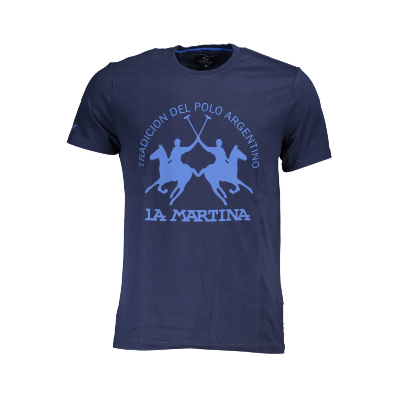 LA MARTINA BLAUES MANN-KURZARM-T-SHIRT