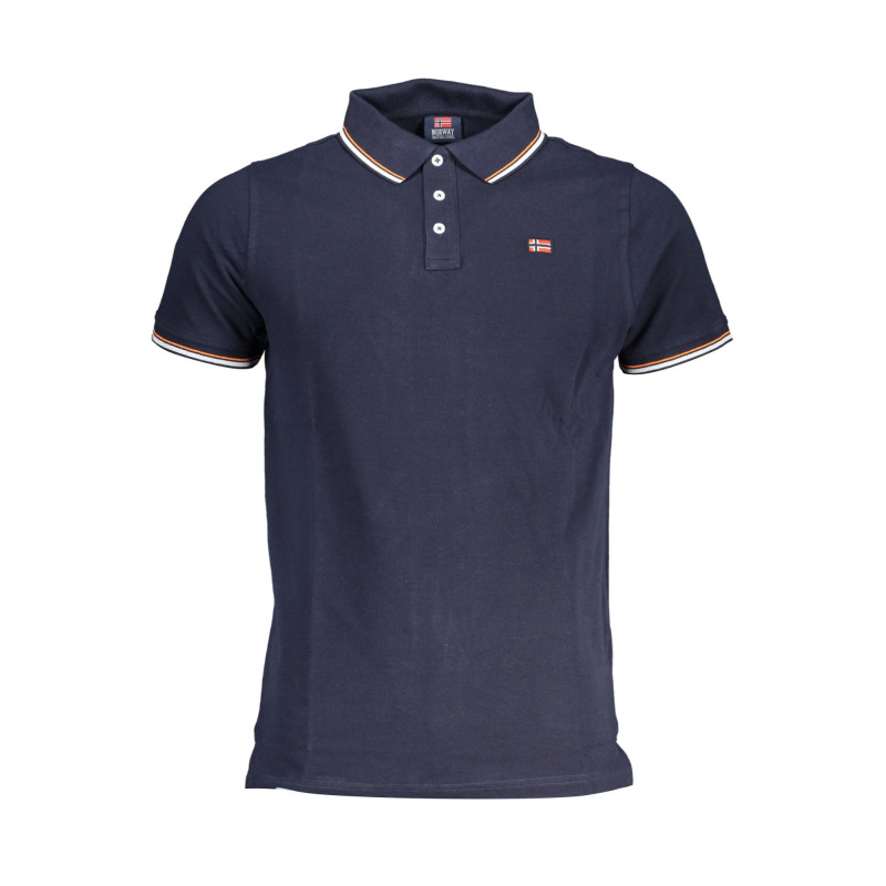 NORWEGEN 1963 BLAUES KURZÄRMELIGES POLOSHIRT FÜR HERREN