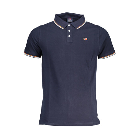 NORWEGEN 1963 BLAUES KURZÄRMELIGES POLOSHIRT FÜR HERREN