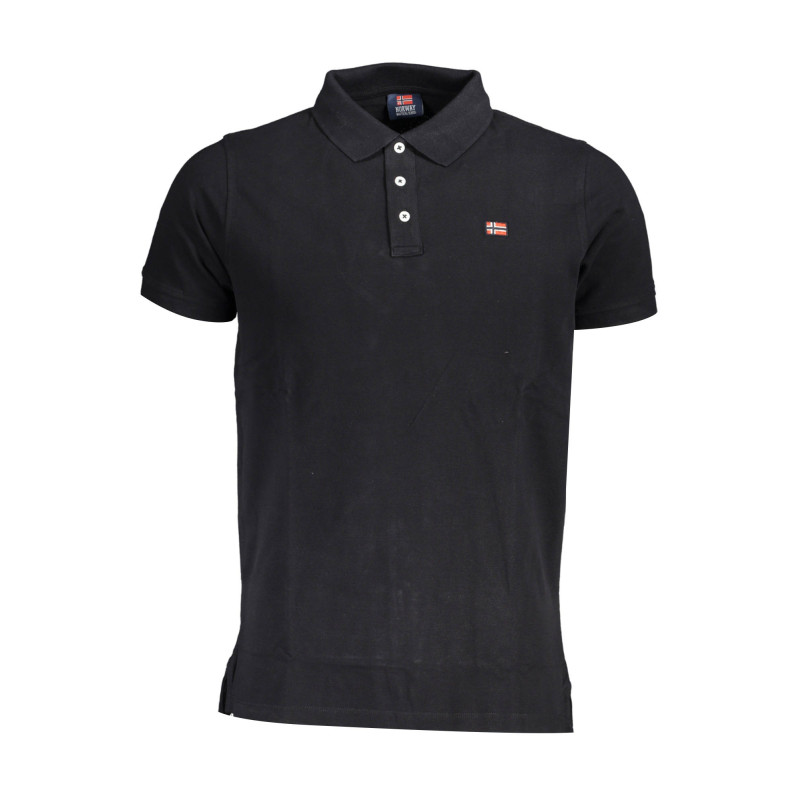 NORWEGEN 1963 SCHWARZES KURZÄRMELIGES HERREN-POLOSHIRT