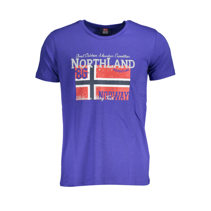 NORWEGEN 1963 BLAUES KURZÄRMELIGES HERREN-T-SHIRT