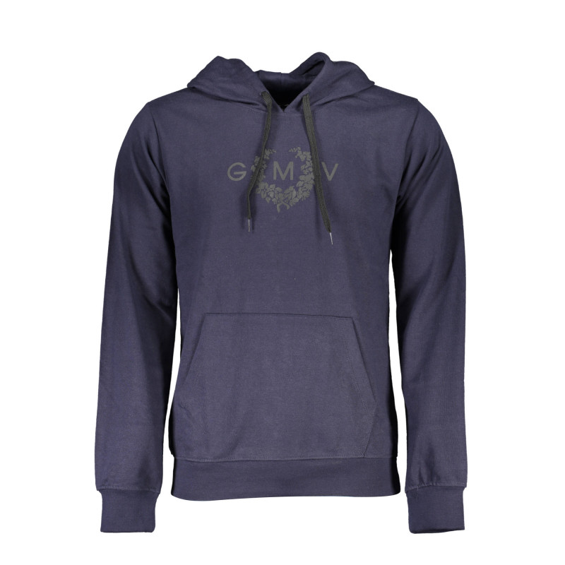 GIAN MARCO VENTURI BLAUES HERREN-SWEATSHIRT OHNE REISSVERSCHLUSS