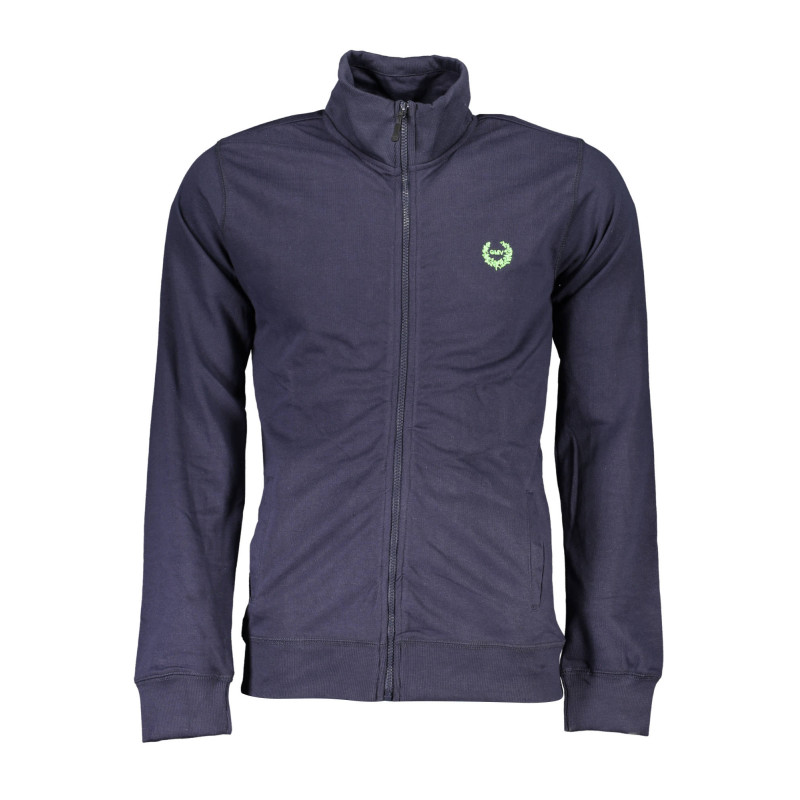 GIAN MARCO VENTURI HERREN-SWEATSHIRT MIT BLAUEM REISSVERSCHLUSS