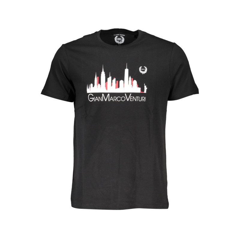 GIAN MARCO VENTURI SCHWARZES MANN-KURZARM-T-SHIRT