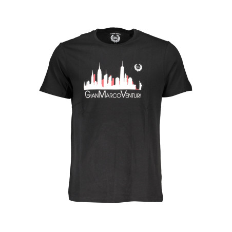 GIAN MARCO VENTURI SCHWARZES MANN-KURZARM-T-SHIRT