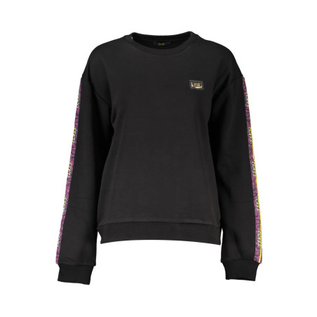 CAVALLI CLASS SCHWARZES SWEATSHIRT OHNE REISSVERSCHLUSS
