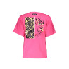 CAVALLI CLASS ROSA KURZARM-T-SHIRT FÜR DAMEN