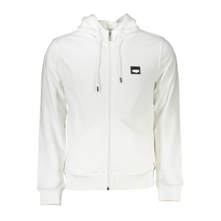 CAVALLI CLASS HERREN-SWEATSHIRT MIT REISSVERSCHLUSS WEISS