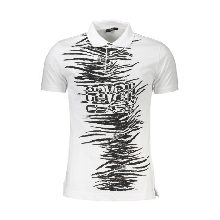 CAVALLI CLASS POLO KURZARM HERREN WEISS