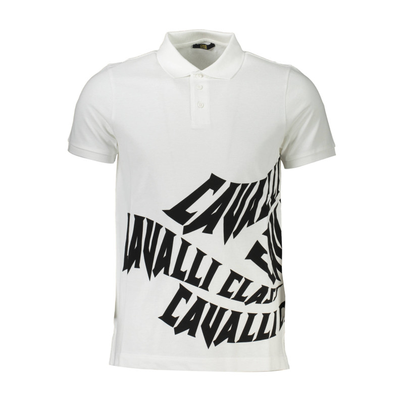 CAVALLI CLASS POLO KURZARM HERREN WEISS