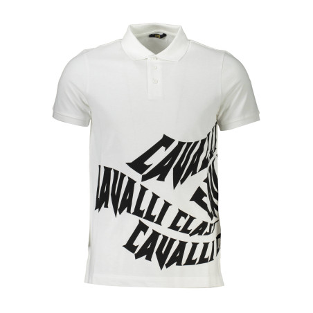 CAVALLI CLASS POLO KURZARM HERREN WEISS