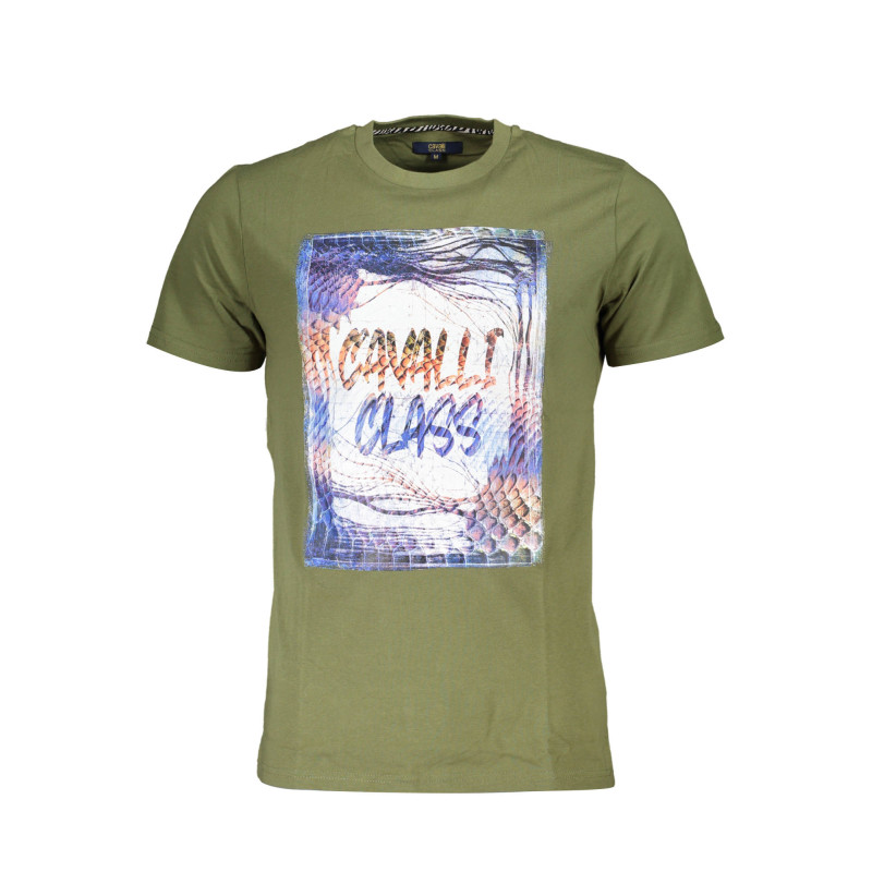 CAVALLI CLASS T-SHIRT LANGARM KURZARM T-SHIRT MANN GRÜN